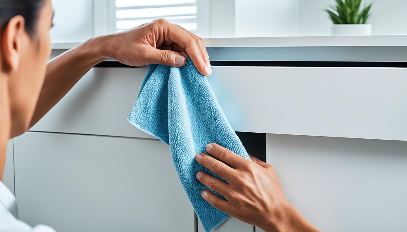 czyszczenie białych mebli matowych