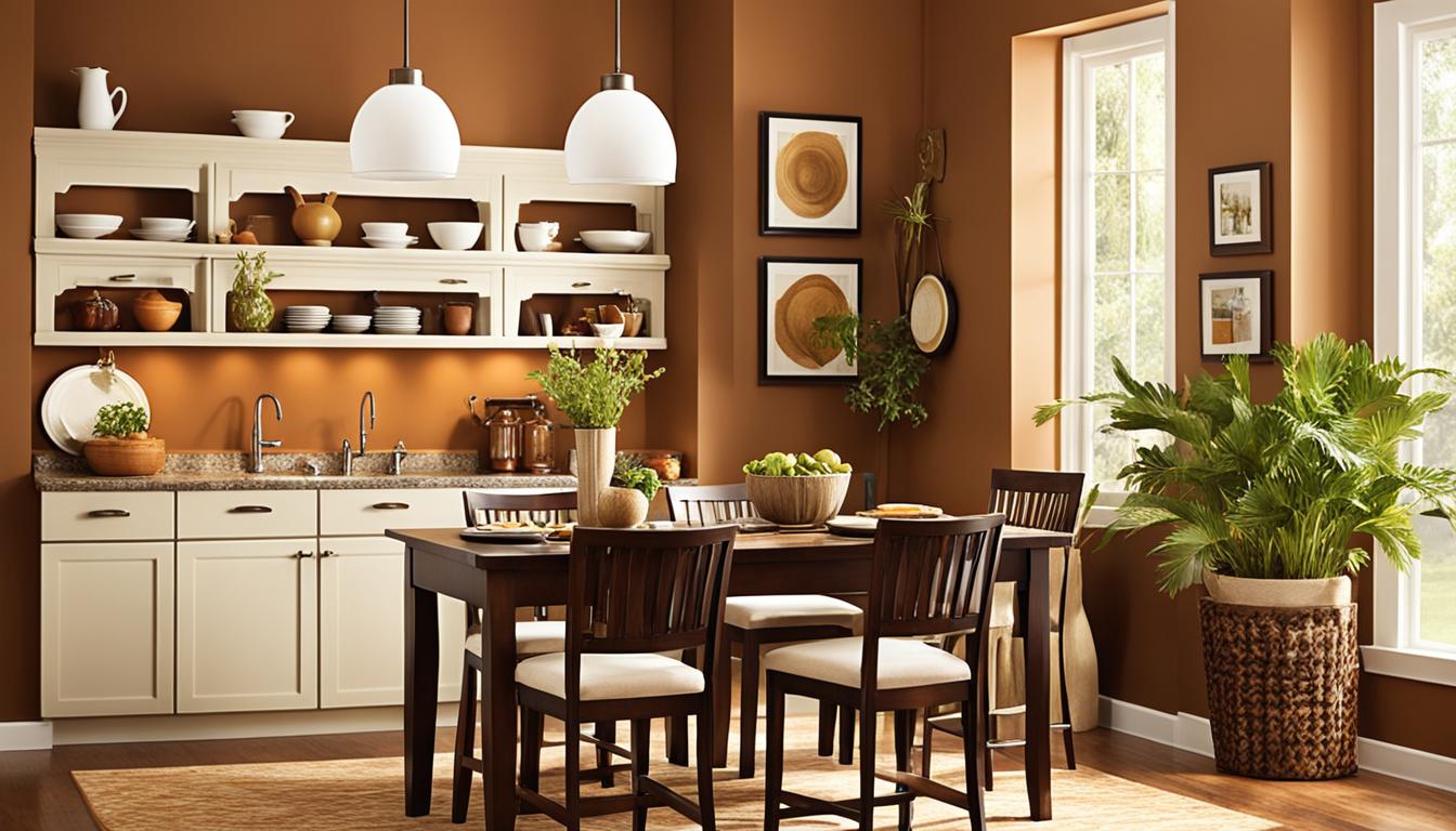 kolorystyka dla brązowych mebli w kuchni