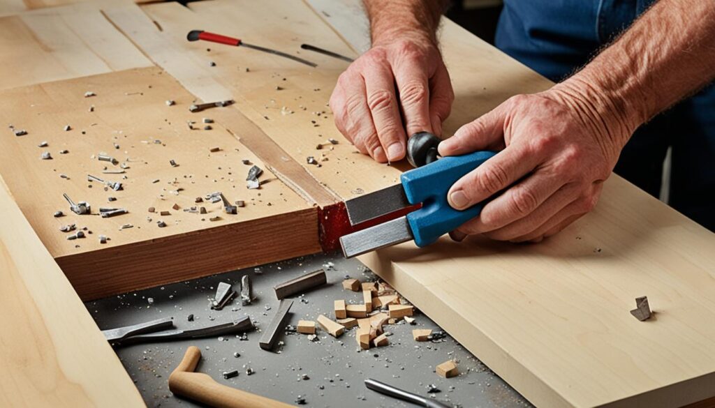 Wyciąganie kołka drewnianego