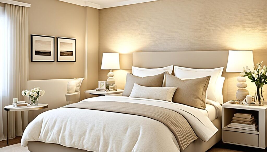 beżowe i écru ściany