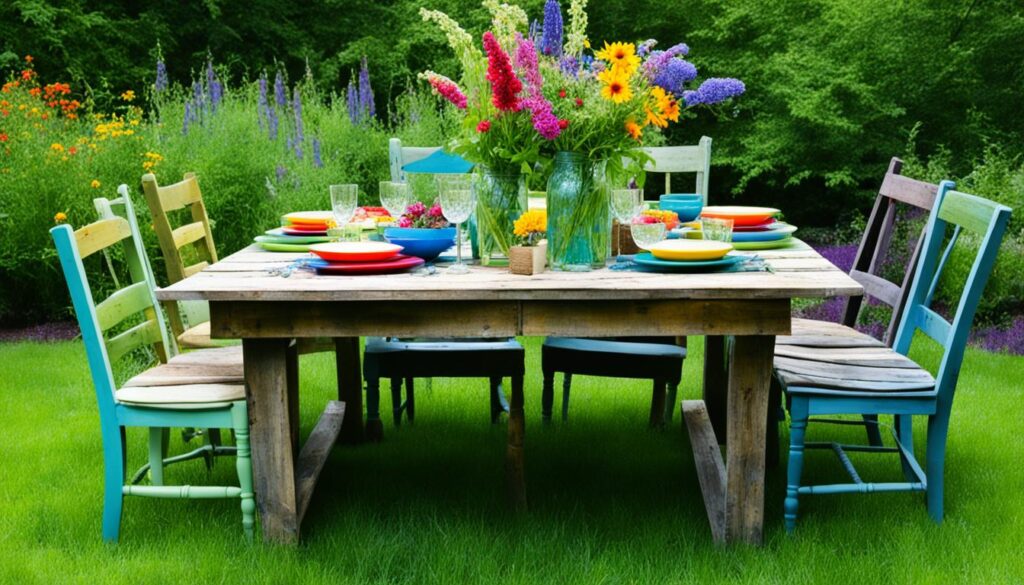 inspiracje meble ogrodowe z desek