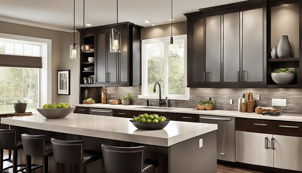 jak dobrać kolory ścian w kuchni do ciemnych mebli