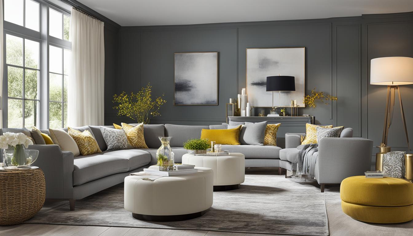 jaki kolor ścian do białych mebli i szarej kanapy