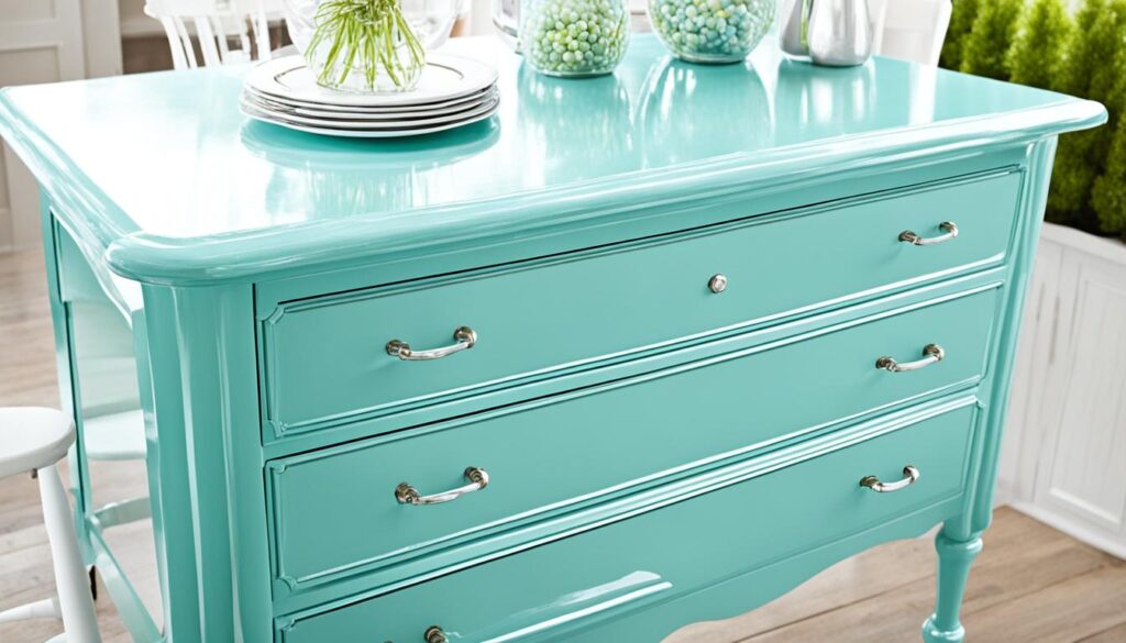 przemalowanie starych mebli na wysoki połysk