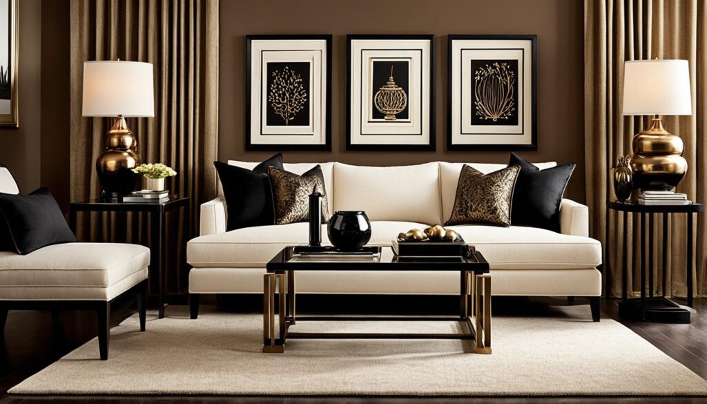 stylowy kontrast z czernią