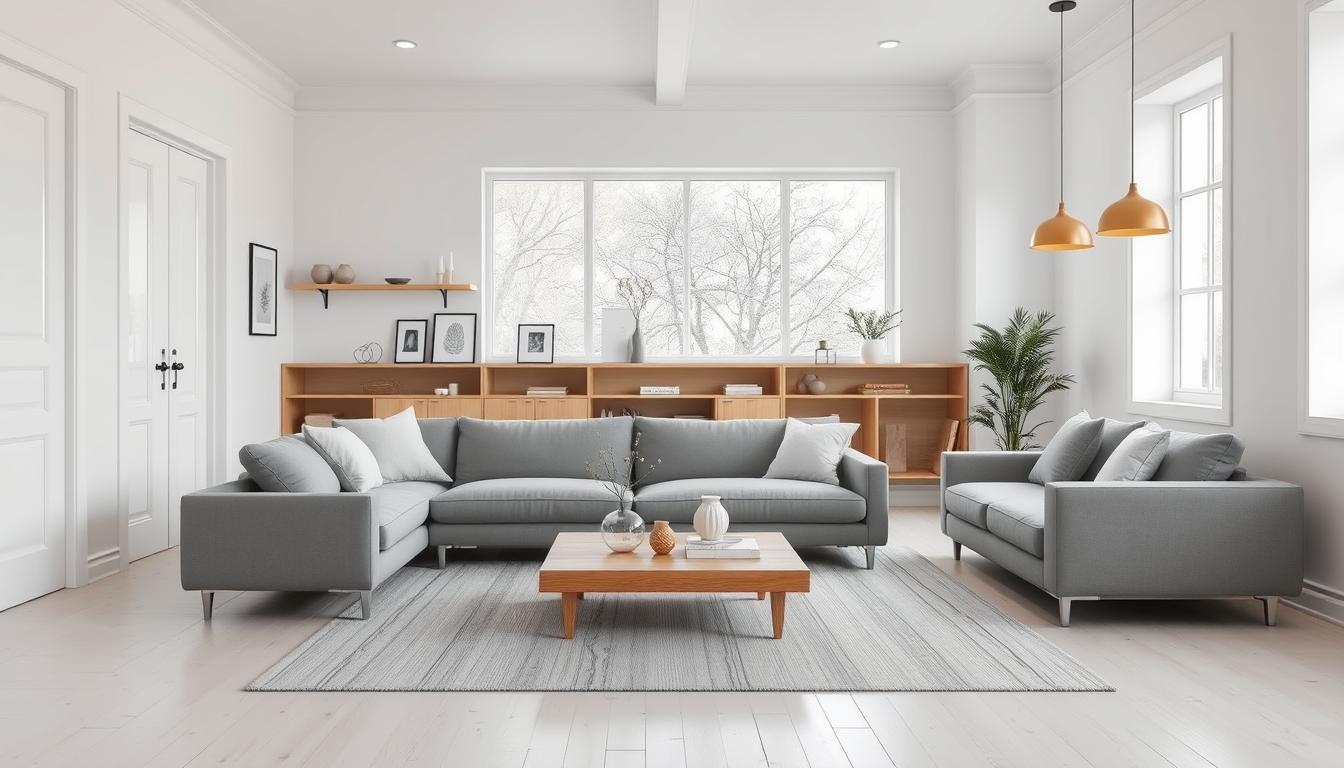 biało szary salon jakie dodatki