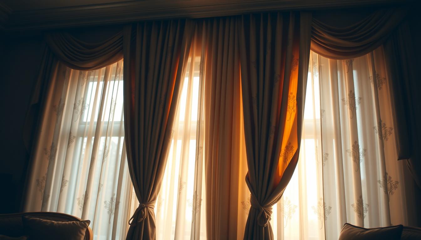 jak upiąć firany w salonie