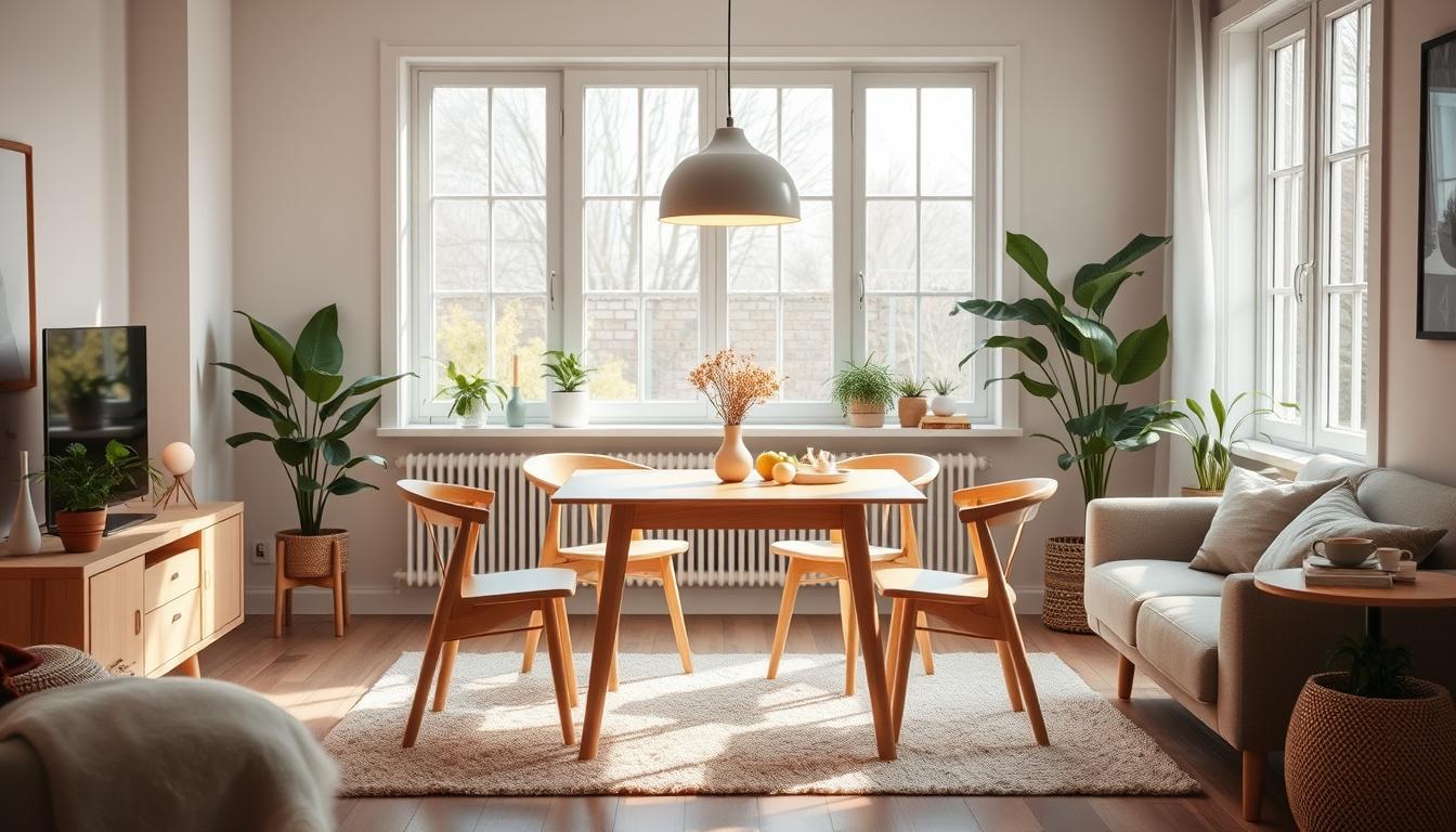 Jak ustawić stół w małym salonie? Praktyczne triki aranżacyjne.