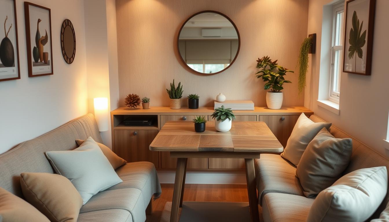 jak zmieścić stół w małym salonie