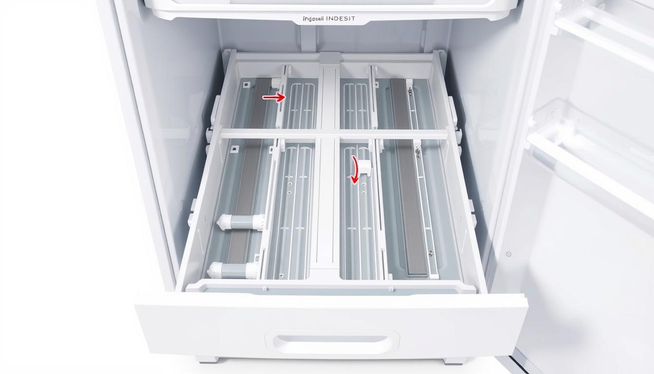 Jak rozebrać szufladę w lodówce Indesit – szybka instrukcja