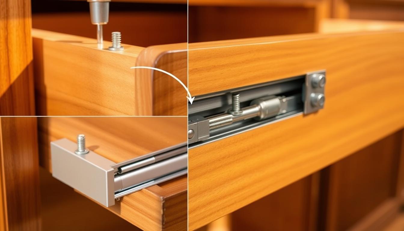 Jak zamontować prowadnicę kulkową do szuflady