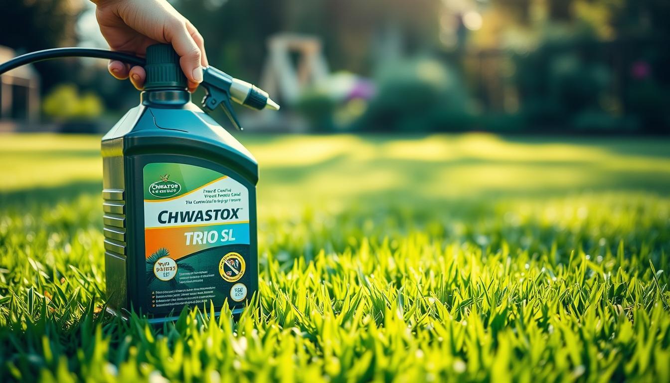 Chwastox trio 390 sl dawkowanie na trawnik