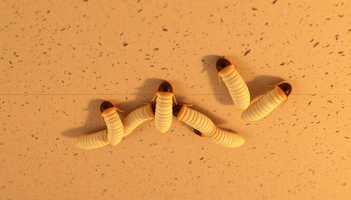 Larwy moli na suficie