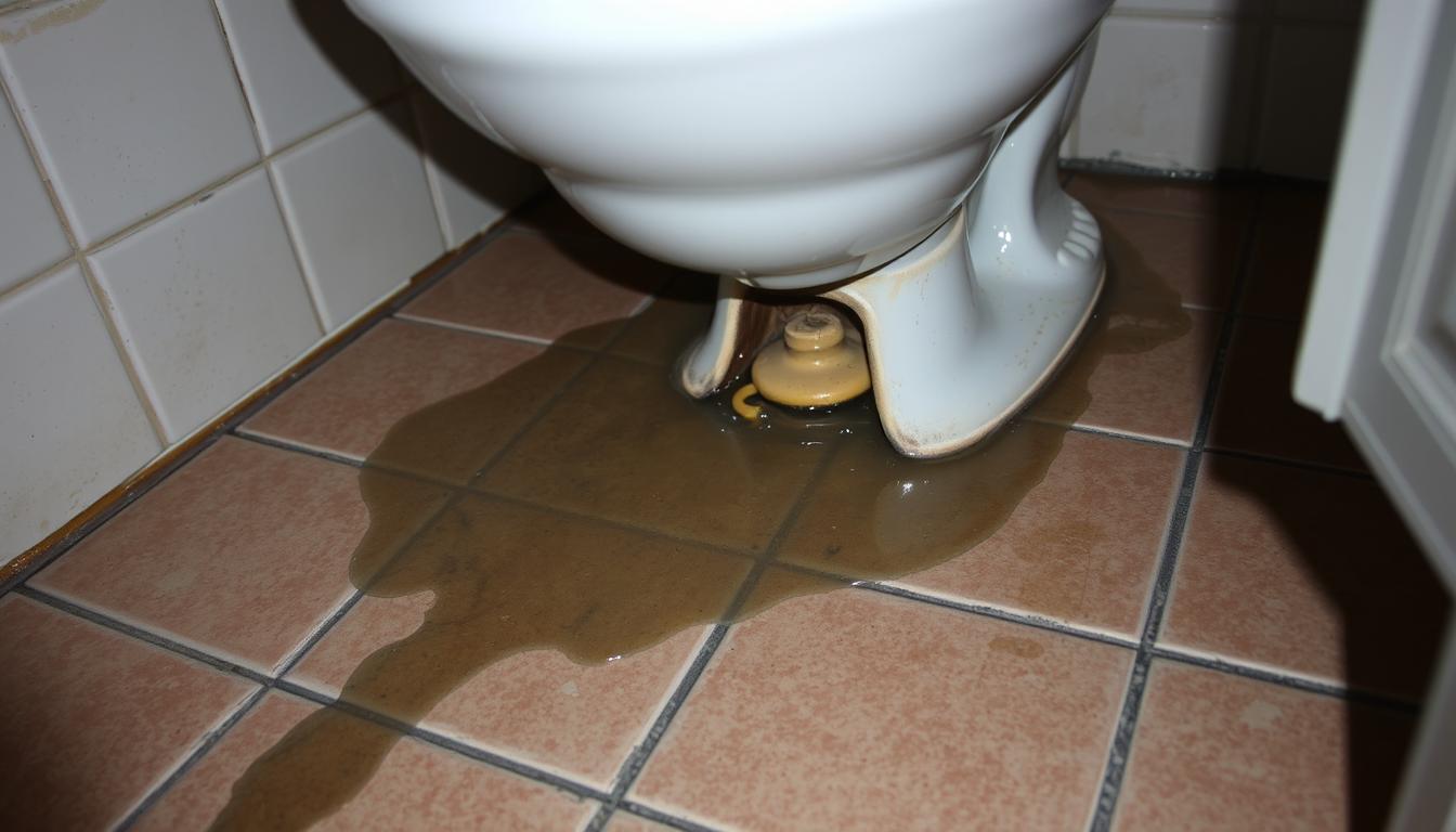 Sedes przecieka przy podłodze