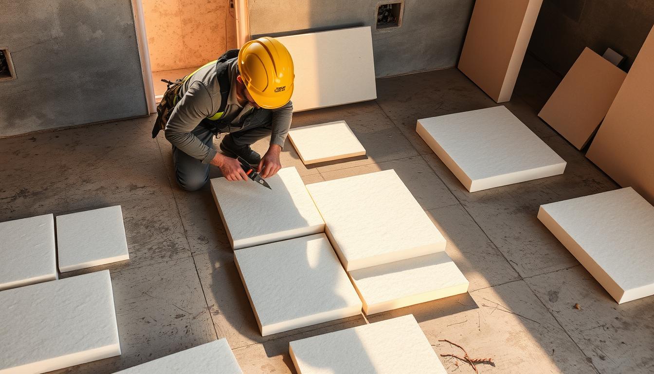 Układanie styropianu na nierównym podłożu